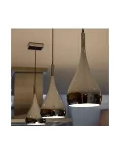 Fabbian Bijou d75a01 15 suspension moyenne gu10 75w chrome d 78mm h 250//2000mm 2
