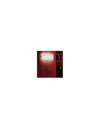 Murano due-diamante p-parete 2x75w e27 diff cristal transp