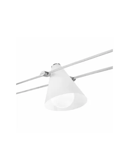 Linea light 59223 Halley e27 cône polyc opale chrome