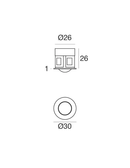 Linea light 86407G10 Picrol 1 1led 1w cromo