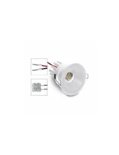 Spot encastré I-led, rond fixe blanc, 6 LED 2W 500mA, IP40, neutre, 12°, s//alim 88204n12