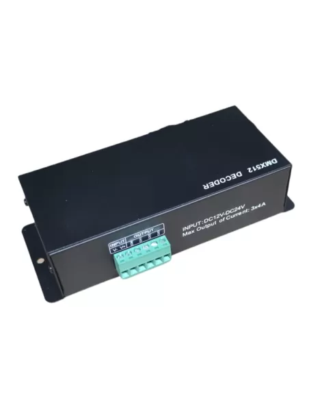 Contrôleur DMX pour LED 3 canaux 12/24 Vcc dmx-contr-3ch