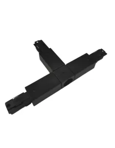 Eutrac Dreiphasen-T-Stecker mit rechter Stromversorgung, schwarz
