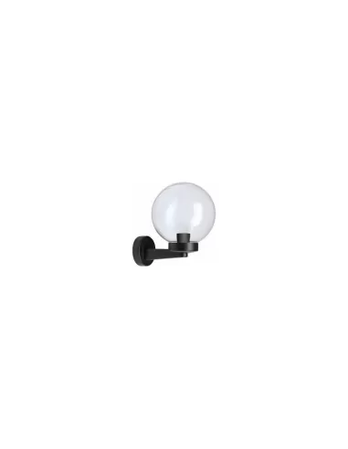 Outdoor wall light with arm and transparent sphere diam. 20