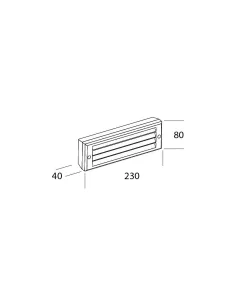 Krea design 69357 marche led 3w anthracite gaufré 2