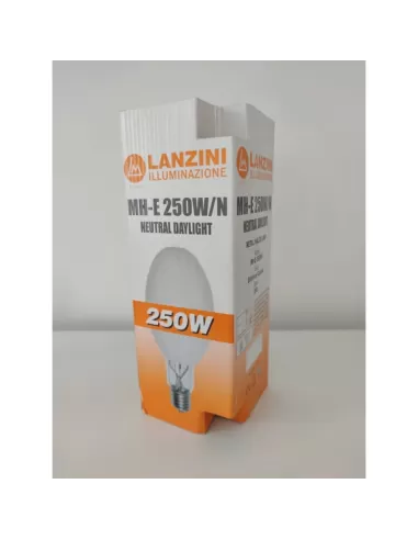 Lanzini lámpara halogenuros metálicos elisoidal mh-e 250w//n nat luz diurna e40