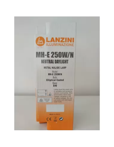 Lampe à halogénures métalliques ellisoïdale Lanzini MH-E 250 W // lumière du jour naturelle E40