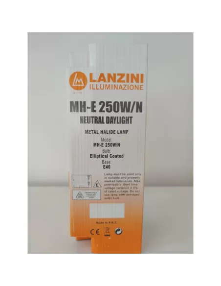 Lampe à halogénures métalliques ellisoïdale Lanzini MH-E 250 W // lumière du jour naturelle E40