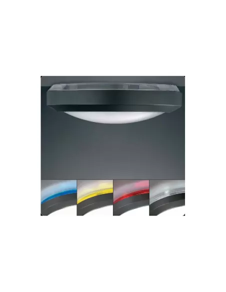 Plafonnier Krea Design 40005, modèle AT-BL, 1 x 26 W, IP65, bleu anthracite