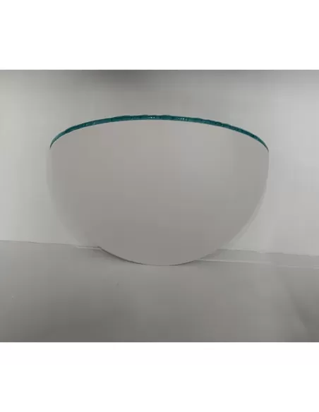 Applique murale Buzzi & Buzzi 7021-53 Coral E27, blanche avec cadre bleu turquoise