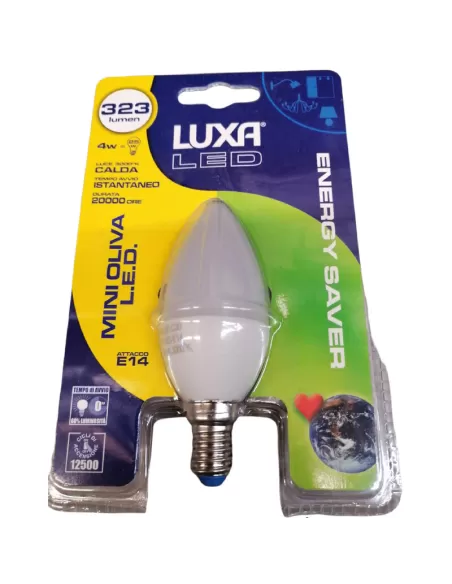 Ampoule Luxa LED 4w (25w) e14 830 3000°k c30 olive