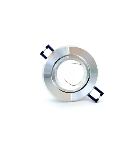 5964cl round adjustable recessed spotlight in polished chromed aluminium GU10