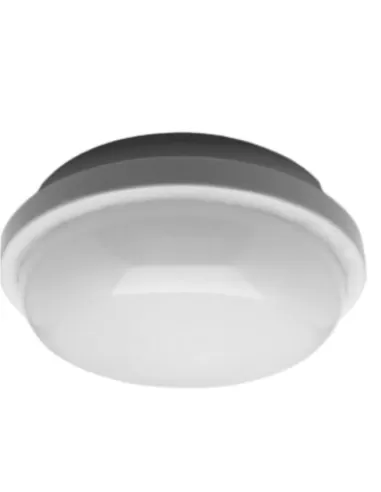 Applique/plafonnier rond LED Nobile plt22/3k 20 W 3000 K IP65 230 V, diffuseur en polycarbonate opale