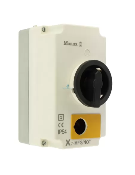 Interrupteur rotatif Eaton Z-mfg/not avec boîtier IP54, marche/arrêt avec arrêt d'urgence