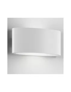 Applique murale ovale LED Zafferano LD0030B3 2 x 4 W 3000 K IP54 blanc mat 140 x 70 x 47 mm