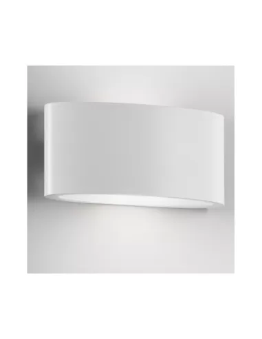 Applique murale ovale LED Zafferano LD0030B3 2 x 4 W 3000 K IP54 blanc mat 140 x 70 x 47 mm