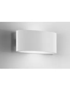 Zafferano ld0030g3 mur led ovale 2x4w 3k ip54 gris 140x70x47mm