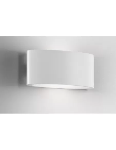Applique murale ovale LED Zafferano ld0030g3 2x4w 3K IP54 grise 140x70x47mm