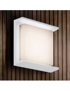 Zafferano ld0138b3 alu wall led 10w ip54 white 154x154x61mm