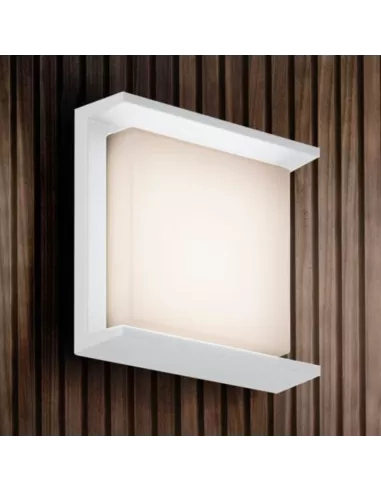 Applique murale LED Zafferano LD0138B3 en aluminium 10 W IP54 blanche 154 x 154 x 61 mm