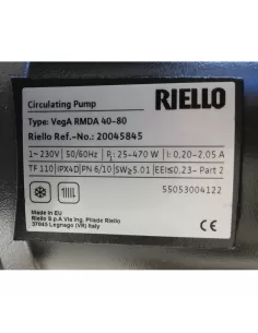 Riello circulator pump vega rmda40-80 1-230v 25-470w 2