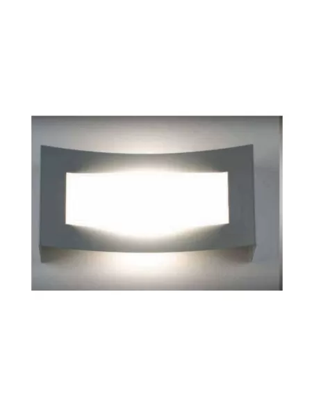 Applique/plafonnier Ego Luce 4303 40 Sail, 2 x 39 W G5 T5, diffuseur opale en métal gris