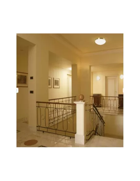 Ego luce 5016 22 disco plafone 75w e27 ottone cromato