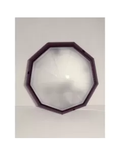 F lli francesconi novim black octagonal lamp with glass 1x100w e27