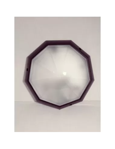 Lampe octogonale noire F lli francesconi novim avec verre 1x100w e27