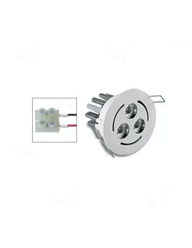 Linea light 86702n30 moustaches 1 fixe 3led-1w blanc
