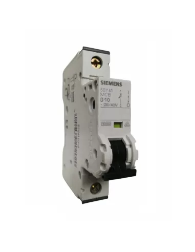 Siemens 5sy41108 interruttore magnetotermico 1p 10a 10k d 1mod