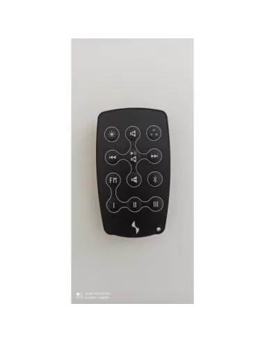 Leucos 0305360362449 lampada wood a parete led 9x1,2w 3000°k legno frassino con radio fm bluetooth rgb 2,6w