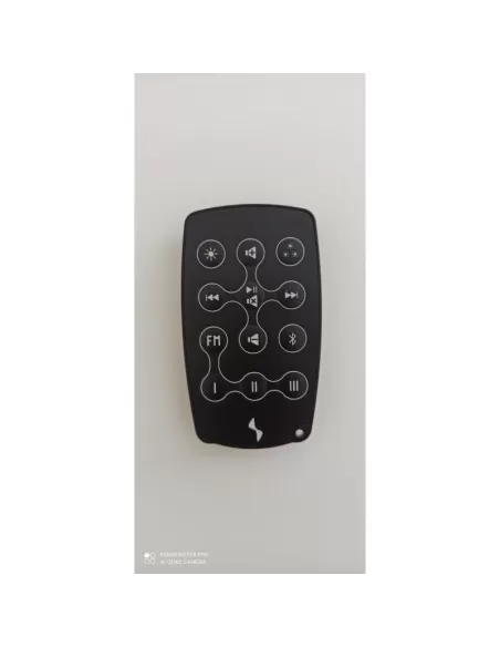 Applique murale Leucos 0305360362449 en bois de frêne avec ampoules LED 9 x 1,2 W, 3000 K, radio FM, Bluetooth et éclairage RGB 