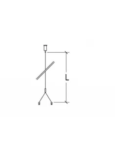 Novalux A010K0006AK aluminum lamp s marilyn suspension 2000 mm