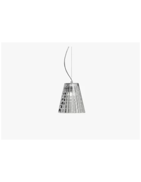 Suspension Fabbian Flow, cristal clair, diamètre 120, 1xg9, 60 W
