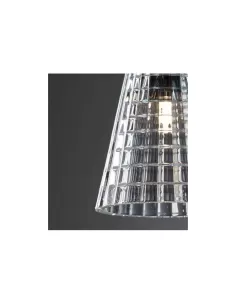 Fabbian flow sospensione cristallo trasparente dia 120 1xg9 60w 2