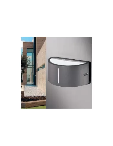 Krea design srl 61757 riga at applique murale à double émission 1x60w e27 ip54 anthracite gof