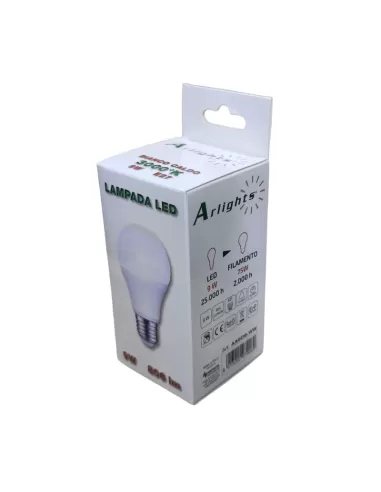 Lampe LED Arteleta AA609 WW G60 E27 9W blanc chaud