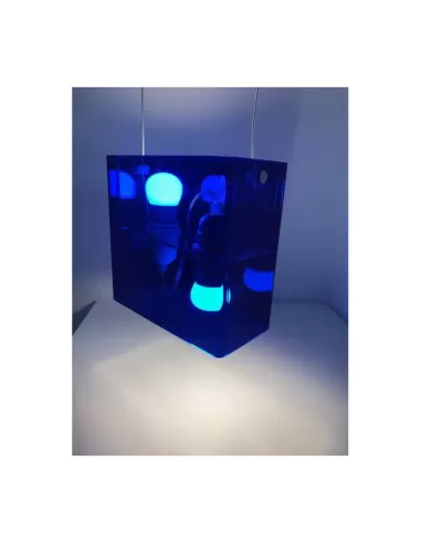 Fontana arte 5306//bl suspension lamp duplex 2x50w e27 color blue