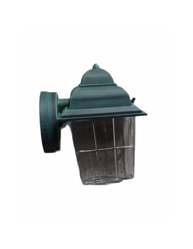 Surya 33610 e2 mini lanterne applique vert cuivre transparent 100w e27 ip44