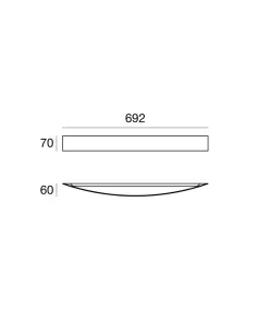 Linea light 1147 curved LED applique 30w concrete ch 2