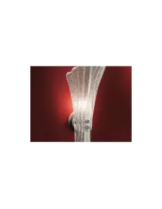 Leucos 050727 contessina parete vetro bianco satinato montatura grigio artico e27 100w 2