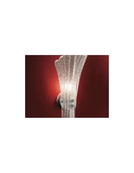 Applique murale Leucos 050727 Contessina, verre blanc satiné, structure gris arctique, E27 100 W