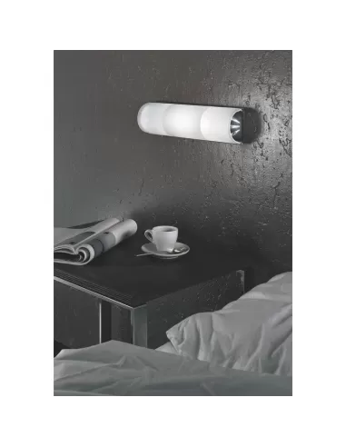 Linea light 73671 chrome reglette 1e14 40w sandblasted glass