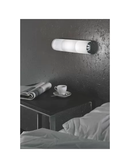 Linea light 73671 chrome reglette 1e14 40w sandblasted glass