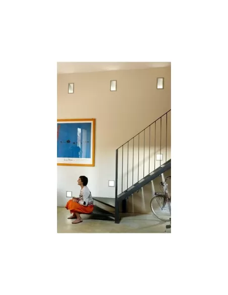 Luceplan d27/30v Riflettore ottica satinata per Orchestra alluminio 300x150mm