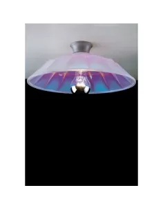 Fontana arte 2899//s suspension aldabra avec diffuseur multicolore c//l argent e27