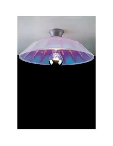 Fontana arte 2899//s suspension aldabra avec diffuseur multicolore c//l argent e27
