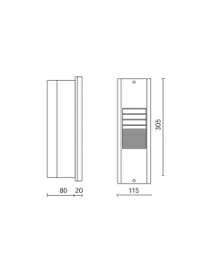 Côté e8080 halo vert encastré externe 50 al asim 2