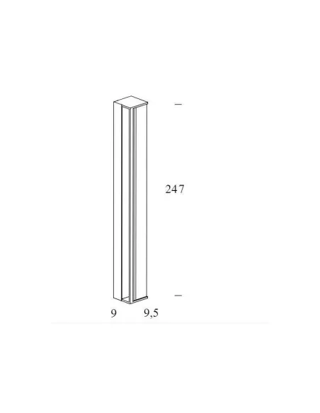 Fontana arte 3749 slot ad incasso e parete 14//24w g5 bianco
